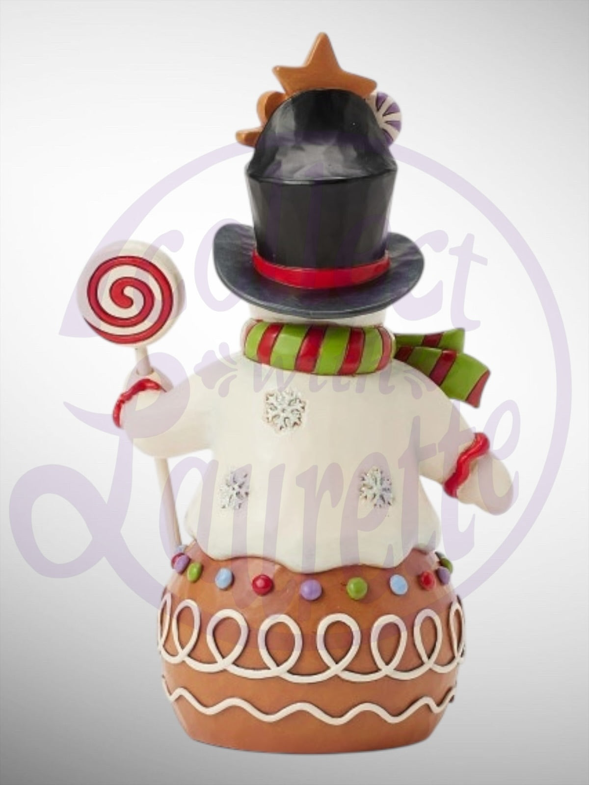 Jim Shore Gingerbread Christmas - Gingerbread Hugs and Peppermint Kisses Snowman Figurine